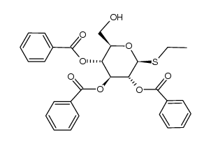 ethyl 2,3,4-tri-O-benzoyl-1-thio-β-D-glucopyranoside Structure
