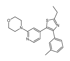 4-[4-[2-ethyl-4-(3-methylphenyl)-1,3-thiazol-5-yl]pyridin-2-yl]morpholine结构式