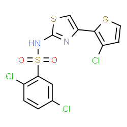 2,5-Dichloro-N-[4-(3-chloro-2-thienyl)-1,3-thiazol-2-yl]benzenesulfonamide Structure