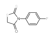 3-(4-氟苯基)-2-硫亚基-1,3-噻唑烷-4-酮结构式