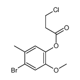 (4-bromo-2-methoxy-5-methylphenyl) 3-chloropropanoate Structure