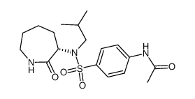 (S)-N-(4-(N-isobutyl-N-(2-oxoazepan-3-yl)sulfamoyl)phenyl)acetamide Structure