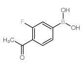 4-乙酰基-3-氟苯硼酸结构式