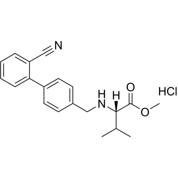 N-[(2'-氰基联苯-4-基)甲基]-L-缬氨酸甲酯盐酸盐结构式