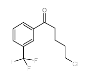 5-chloro-1-[3-(trifluoromethyl)phenyl]pentan-1-one结构式