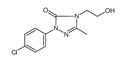 4-(2-hydroxy-ethyl)-2-(4-chlorophenyl)-5-methyl-2,4-dihydro-3H-1,2,4-triazol-3-one结构式