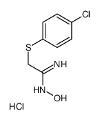2-(4-chlorophenyl)sulfanyl-N'-hydroxyethanimidamide,hydrochloride Structure