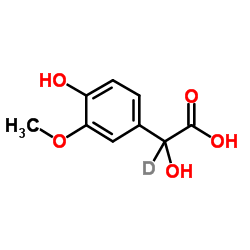 4－羟基－3－甲氧基苦杏仁酸-D1结构式