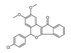 5-(4-chlorophenyl)-2,3-dimethoxy-5H-indeno[1,2-c]isochromen-11-one结构式