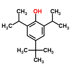 4-叔丁基-2,6-二异丙基苯酚结构式