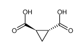(+/-)-trans-1,2-Cyclopropanedicarboxylic acid Structure