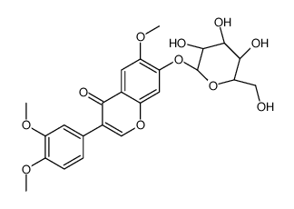 3,4,6-三甲氧基异黄酮-7-o-beta-d-吡喃葡萄糖苷结构式