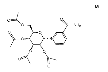 3-carbamoyl-1-(tetra-O-acetyl-α-D-glucopyranosyl)-pyridinium, bromide Structure