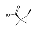 (1R,2S)-1,2-Dimethyl-cyclopropanecarboxylic acid Structure