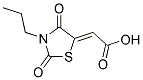 (2Z)-(2,4-DIOXO-3-PROPYL-1,3-THIAZOLIDIN-5-YLIDENE)ACETIC ACID结构式