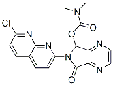 6-(7-chloro-1,8-naphthyridin-2-yl)-6,7-dihydro-7-oxo-5H-pyrrole[3,4-b]pyrazin-5-yl dimethylcarbamate结构式