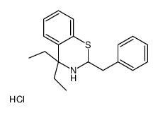 2-benzyl-4,4-diethyl-2,3-dihydro-1,3-benzothiazine,hydrochloride Structure