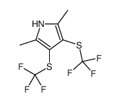 2,5-dimethyl-3,4-bis(trifluoromethylsulfanyl)-1H-pyrrole结构式