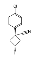 1-(4-chlorophenyl)-trans-3-fluorocyclobutane-r-carbonitrile Structure
