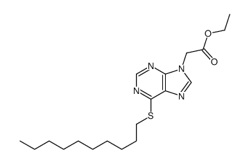 ethyl 2-(6-decylsulfanylpurin-9-yl)acetate Structure
