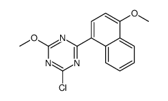 2-chloro-4-methoxy-6-(4-methoxynaphthalen-1-yl)-1,3,5-triazine Structure
