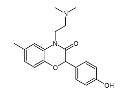 4-(2-dimethylamino-ethyl)-2-(4-hydroxy-phenyl)-6-methyl-4H-benzo[1,4]oxazin-3-one结构式