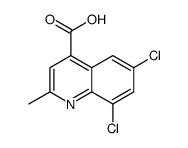 6,8-二氯-2-甲基-喹啉-4-羧酸结构式