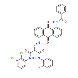2-[[5-(benzoylamino)-9,10-dihydro-9,10-dioxoanthryl]azo]-N,N'-bis(2,3-dichlorophenyl)propanediamide Structure
