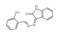 Benzaldehyde,2-hydroxy-, 2-(1,2-dihydro-2-oxo-3H-indol-3-ylidene)hydrazone picture