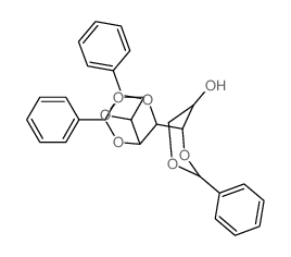 4-(4,9-diphenyl-3,5,8,10-tetraoxabicyclo[4.4.0]dec-2-yl)-2-phenyl-1,3-dioxan-5-ol结构式
