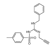 Benzenesulfonamide, 4-methyl-N-(((phenylmethyl)amino)(2-propynylamino) methylene)-, Structure