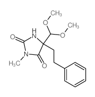 5-(dimethoxymethyl)-3-methyl-5-phenethyl-imidazolidine-2,4-dione Structure