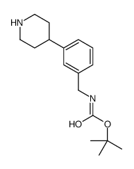 3-(哌啶-4-基)苄基氨基甲酸叔丁酯结构式