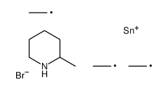 bromo(triethyl)stannane,2-methylpiperidine结构式
