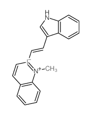 Quinoline,1,2-dihydro-2-[2-(3H-indol-3-ylidene)ethylidene]-1-methyl-, hydriodide (1:1) Structure