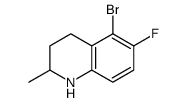 5-溴-6-氟-1,2,3,4-四氢-2-甲基喹啉结构式