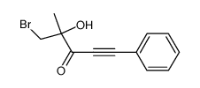 1-bromo-2-hydroxy-2-methyl-5-phenyl-4-pentyn-3-one结构式