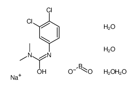 sodium,3-(3,4-dichlorophenyl)-1,1-dimethylurea,oxido(oxo)borane,tetrahydrate Structure