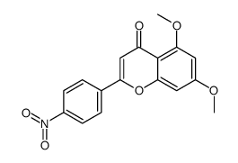 5,7-dimethoxy-2-(4-nitrophenyl)chromen-4-one结构式