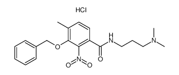 N-(3-dimethylaminopropyl)-2-nitro-3-benzyloxy-4-methylbenzamide hydrochloride结构式
