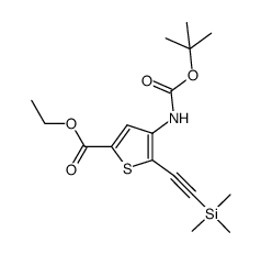 ethyl 4-[(tert-butoxycarbonyl)amino]-5-[(trimethylsilyl)ethynyl]-thiophene-2-carboxylate结构式