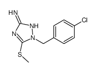 1-[(4-chlorophenyl)methyl]-5-methylsulfanyl-1,2,4-triazol-3-amine结构式