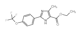 5-甲基-2-(4-三氟甲氧基苯基)-3H-咪唑-4-羧酸乙酯结构式
