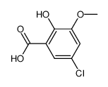 5-chloro-2-hydroxy-3-Methoxybenzoic acid Structure