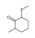 2-methyl-6-methylsulfanylcyclohexan-1-one结构式