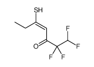 (Z)-1,1,2,2-tetrafluoro-5-sulfanylhept-4-en-3-one结构式