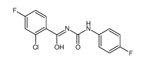 2-chloro-4-fluoro-N-[(4-fluorophenyl)carbamoyl]benzamide Structure