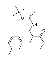 2-N-Boc-2-氨基甲基)-3-间甲苯基丙酸甲酯结构式