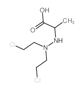 2-(2,2-bis(2-chloroethyl)hydrazinyl)propanoic acid Structure
