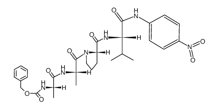 N-carbobenzoxy-alanyl-alanyl-prolyl-valine p-nitroanilide结构式